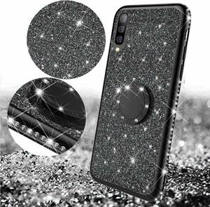 Etui SAMSUNG GALAXY A71 Diamond Ring Brokat czarne 2