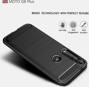 Etui MOTOROLA MOTO G8+ PLUS Carbon Pancerne czarne 4