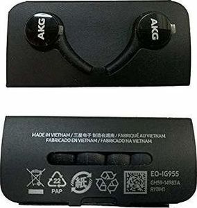 Słuchawki Zestaw słuchawkowy SAMSUNG GALAXY S10 / S10+ PLUS AKG EO-IG955 słuchawki dokanałowe jack 3,5mm BULK czarny 4