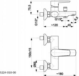 Bateria prysznicowa KFA Neon chrom (5226-013-00) 2
