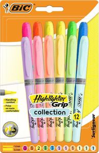 Bic Zakreślacz Highlighter Grip Pastel mix 12szt BIC 1