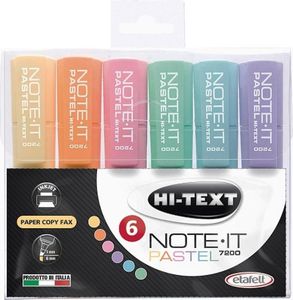 Hi-TEXT Zakreślacz pastelowy Note-It 6 kol HI-TEXT 1