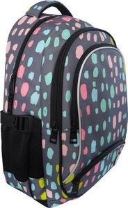 Incood Plecak trzykomorowy Plamki szary pastelowe 2