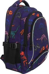 Incood Plecak trzykomorowy Dinozaury niebieski 2