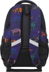 Incood Plecak trzykomorowy Dinozaury niebieski 3
