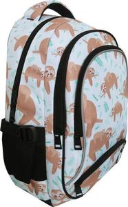 Incood Plecak trzykomorowy błękitny Leniwiec 2