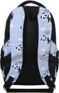 Incood Plecak trzykomorowy Panda niebieski 3