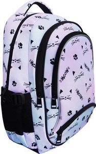 Incood Plecak trzykomorowy Kot pastelowy 3