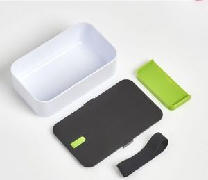 Zeller Pudełko na lunch, plastikowe, biały / czarny / zielony, 19 x 12 x 6,5 cm 1