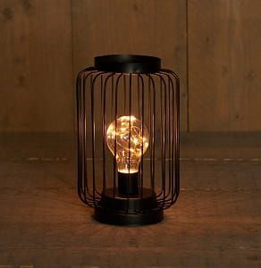 Lampa stołowa Coen Bakker Lantern czarny/lampa z miedzianym drutem 1