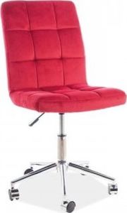 Krzesło biurowe Signal Q-020 Velvet Bordowe 1