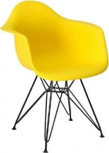 King Home Fotel DAR BLACK słoneczny żółty.09 - polipropylen, podstawa czarna 1