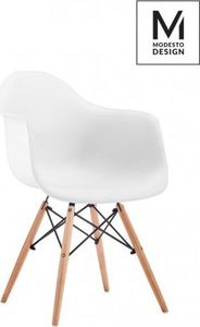 Modesto Design Krzesło DAW DSW biały - polipropylen, nogi bukowe 1