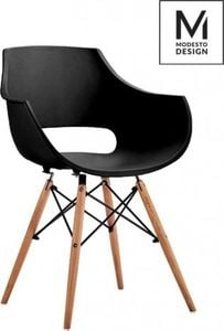 Modesto Design MODESTO fotel FORO czarny - podstawa bukowa 1