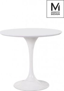 Modesto Design MODESTO stół TULIP FI 90 biały - MDF, podstawa metalowa 1