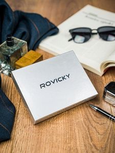 Rovicky Rewelacyjny Męski Portfel Rovicky Skóra Naturalna 4