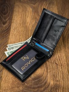 Rovicky Rewelacyjny Męski Portfel Rovicky Skóra Naturalna 7