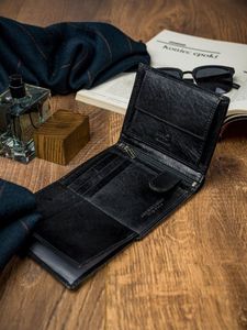 Rovicky Rewelacyjny Męski Portfel Rovicky Skóra Naturalna 11