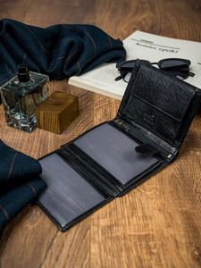 Rovicky Rewelacyjny Męski Portfel Rovicky Skóra Naturalna 12