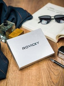 Rovicky Rewelacyjny Męski Portfel Rovicky Skóra Naturalna 4