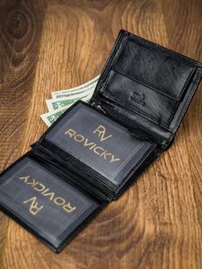 Rovicky Rewelacyjny Męski Portfel Rovicky Skóra Naturalna 8
