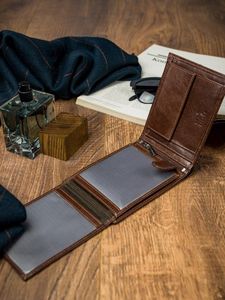 Rovicky Rewelacyjny Męski Portfel Rovicky Skóra Naturalna 11