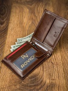 Rovicky Rewelacyjny Męski Portfel Rovicky Skóra Naturalna 7