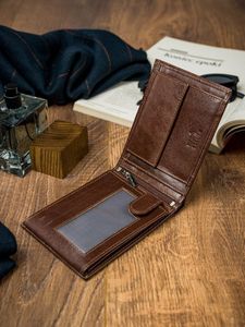 Rovicky Rewelacyjny Męski Portfel Rovicky Skóra Naturalna 10