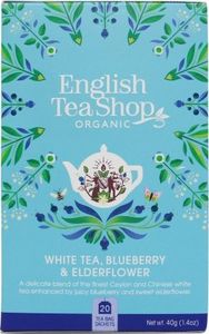 English Tea Sho Herbata biała z dzikim bzem i borówką (20x2) BIO 40g 1