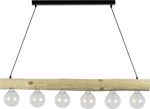 Lampa wisząca Spotlight Lampa sufitowa brązowa do jadalni Spotlight Trabo Simple z drewna 69860604 1