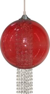 Lampa wisząca Candellux ALLANI glamour czerwony  (31-26699) 1