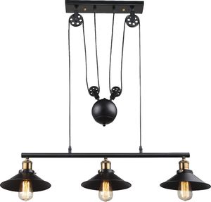 Lampa wisząca Globo LENIUS retro industrial czarny  (15053-3) 1