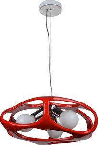 Lampa wisząca Lampex Lampa wisząca czerwona do kuchni Lampex Amano 324/3 CZE 1