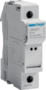Hager Rozłącznik bezpiecznikowy cylindryczny 1P 32A 10x38mm L38 LSN501 1