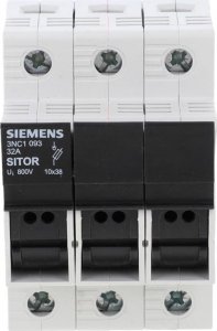 Siemens Rozłącznik bezpiecznikowy cylindryczny 3P 10x38mm 3NC1093 3