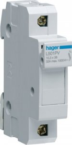 Hager Podstawa bezpiecznikowa modułowa PV 1P 10x38mm 32A 1000V DC L501PV 1