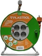 Plastrol przedłużacz bębnowy Standard Line 25m H05VV-F 3x1 4xGS 10A pomarańczowy (W-98947) 2