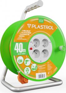 Plastrol przedłużacz bębnowy Standard Line 40m H05VV-F 3x1,5 4xGS 16A pomarańczowy (W-98950) 2