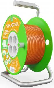 Plastrol przedłużacz bębnowy Standard Line 40m H05VV-F 3x1,5 4xGS 16A pomarańczowy (W-98950) 6
