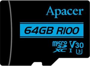 Karta Apacer Secure Digital MicroSDXC 64 GB Class 10 UHS-I/U3 V30 (AP64GMCSX10U7-R) 2