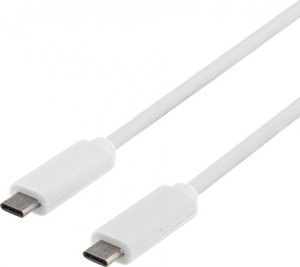 Kabel USB Deltaco USB-C - USB-C 1 m Biały (Deltaco USB Type-C cable - 1m USB Type) 1