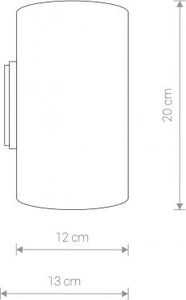 Kinkiet Nowodvorski Kinkiet Nowodvorski Tube 9317 lampa ścienna 2X75W GU10 ES111 biały 2