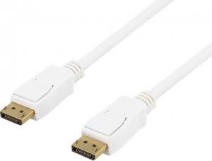 Kabel Deltaco DisplayPort - DisplayPort 1m biały (DELTACO DP-1011D - DisplayPort kabel -) 1