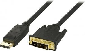 Kabel Deltaco DisplayPort - DVI-D 1m czarny (DP-2010) 1