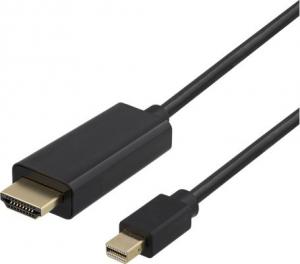 Kabel Deltaco DisplayPort Mini - HDMI 5m czarny (DELTACO videokabel - DisplayPort / HDM) 1