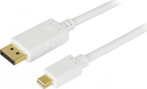 Kabel Deltaco DisplayPort Mini - DisplayPort 2m biały (Deltaco DP-1120 - DisplayPort kabel -) 1