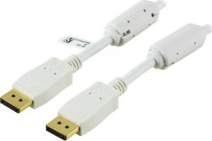 Kabel Deltaco DisplayPort - DisplayPort 1m biały (Deltaco DisplayPort kabel - 1 m) 1