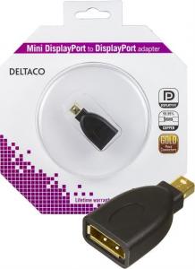 Adapter AV Deltaco DisplayPort Mini - DisplayPort czarny (Deltaco MDP-DP - DisplayPort adapter) 1