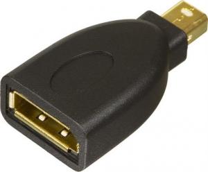 Adapter AV Deltaco DisplayPort Mini - DisplayPort czarny (Deltaco MDP-DP - DisplayPort adapter) 2