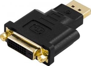 Adapter AV Deltaco DisplayPort - DVI-D czarny 2